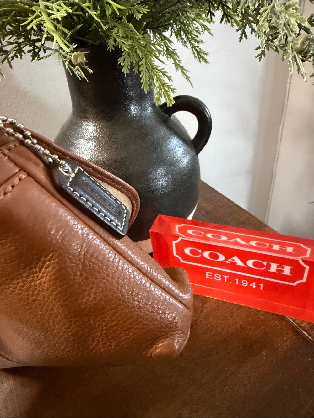 Coach Park Leather Flap Large Wristlet - Picture 5 of 14